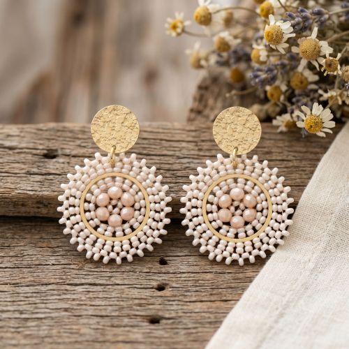 Boucles d'oreilles femme pendantes SÀNTIBÉ Baby Espagnola Sable BABY ESP-SABL-BO