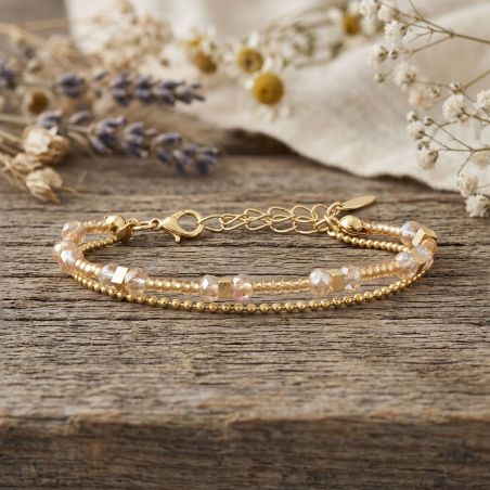 Bracelet femme sàntibé divine 1 tour carré div1 car-dore-bra – bracelets laiton