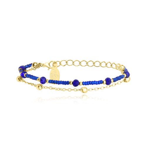 Bracelet femme SÀNTIBÉ Divine 1 Tour Ronde bleu DIV1 RON-BLEU-BRA