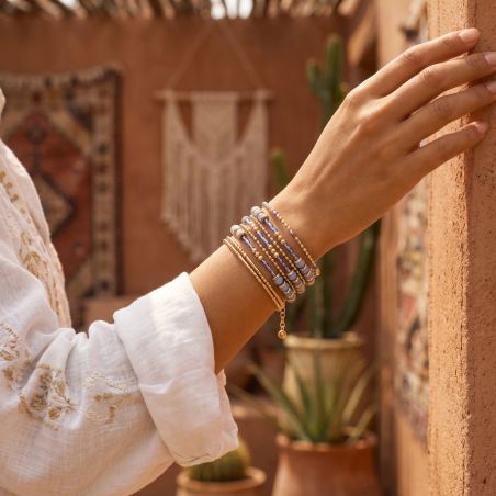 Bracelet femme SÀNTIBÉ Divine 3 tours Disque celeste DIV3 DIS-CELE-BRA