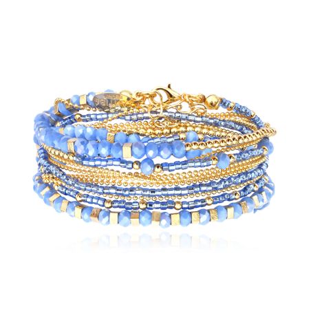Bracelet femme sàntibé divine 5 tours disque céleste div5 car-cele-bra – bracelets laiton