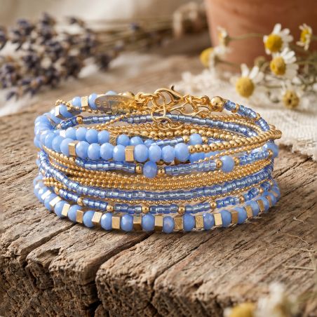 Bracelet femme sàntibé divine 5 tours disque céleste div5 car-cele-bra – bracelets laiton