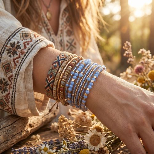 Bracelet femme SÀNTIBÉ Divine 5 tours Disque céleste DIV5 CAR-CELE-BRA