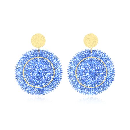 Boucles d'oreilles femme pendantes d'oreilles espagnola sàntibé céleste espagnol-cele-bo – boucles d'oreilles bohème chic