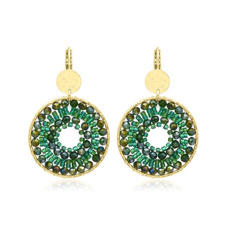 Boucles d'oreilles femme pendantes sàntibé maxi paradis vert oasis maxi par-oasi-bo – boucles d'oreilles bohème chic