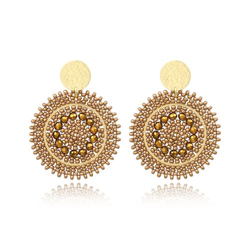 Boucles d'oreilles femme pendantes SÀNTIBÉ Mini Espagnola Champagne MINI ESP-CHAM-BO