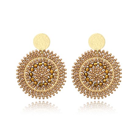 Boucles d'oreilles femme pendantes sàntibé mini espagnola champagne mini esp-cham-bo – boucles d'oreilles bohème chic