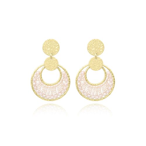 Boucles d'oreilles femme pendantes SÀNTIBÉ Mini Luna Sable MINI LUN-SABL-BO