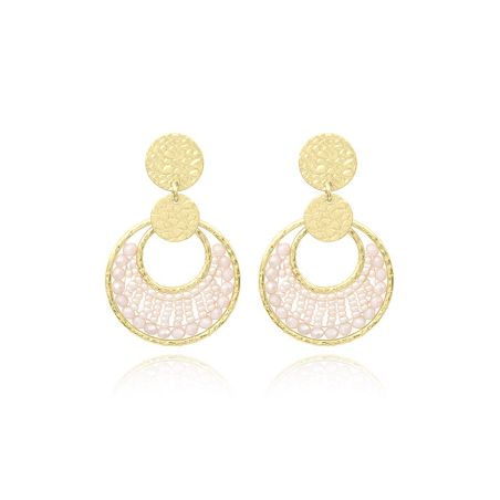 Boucles d'oreilles femme pendantes sàntibé mini luna sable mini lun-sabl-bo – boucles d'oreilles bohème chic