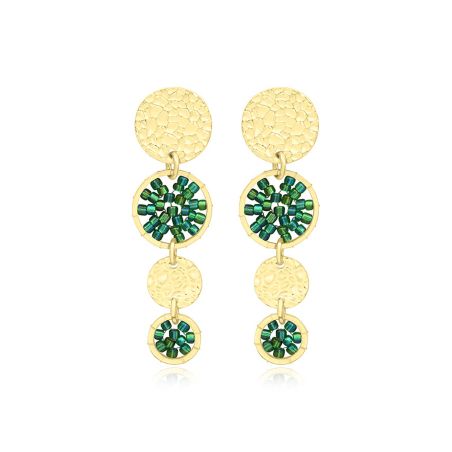 Boucles d'oreilles femme pendantes sàntibé mini lupin vert oasis mini lup-oasi-bo – boucles d'oreilles bohème chic