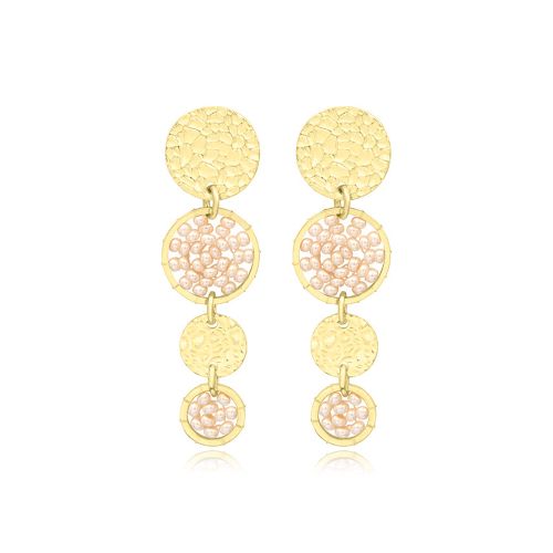 Boucles d'oreilles femme pendantes SÀNTIBÉ Mini Lupin sable MINI LUP-SABL-BO