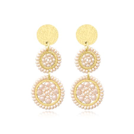 Boucles d'oreilles femme pendantes sàntibé mini mila sable mini mil-sabl-bo – boucles d'oreilles bohème chic