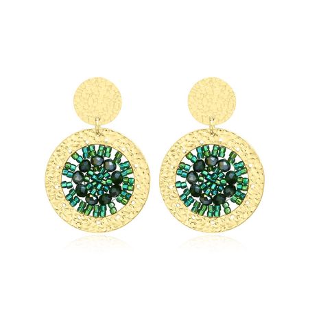 Boucles d'oreilles femme pendantes sàntibé mini patagona vert oasis mini pat-oasi-bo – boucles d'oreilles bohème chic