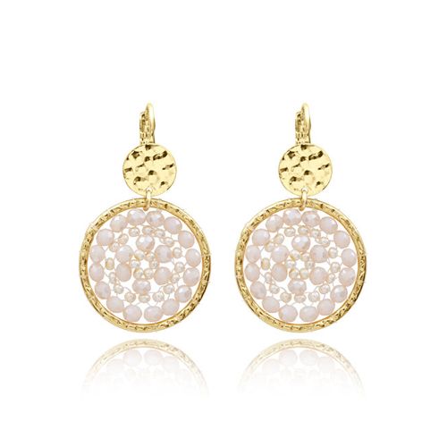 Boucles d'oreilles femme pendantes SÀNTIVÉ sable PARADIS-SABL-BO