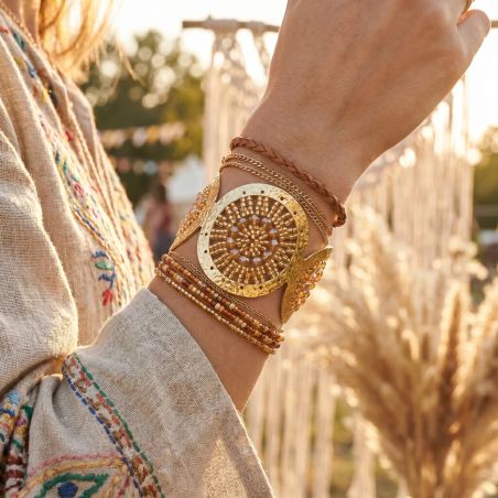 bracelet femme Manchette SÀNTIBÉ Ushuaia Doré USHUAIA-DORE-MAN