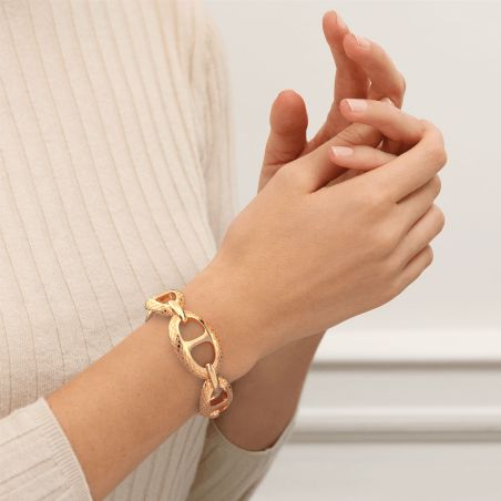 Bracelet femme Manchette LES GEORGETTES Expresso dorée 1843-100-00M