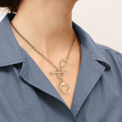 Collier femme LES GEORGETTES Café Crème dorée 1850-500-0TU
