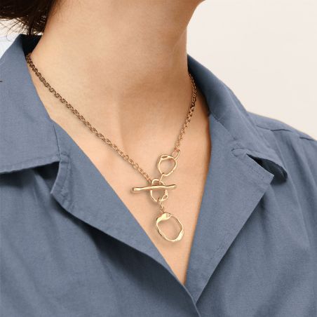 Collier femme LES GEORGETTES Café Crème dorée 1850-500-0TU