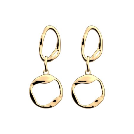Boucles d'oreilles femme pendantes les georgettes café crème dorée 1849-500-0tu – boucles d'oreilles tendances
