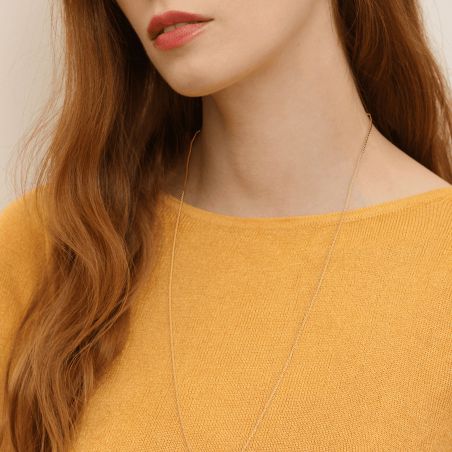 Collier femme sautoir LES GEORGETTES Expresso dorée 1847-500-0TU