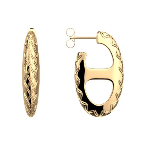 Boucles d'oreilles femme créoles LES GEORGETTES Expresso argentée 1846-500-0TU