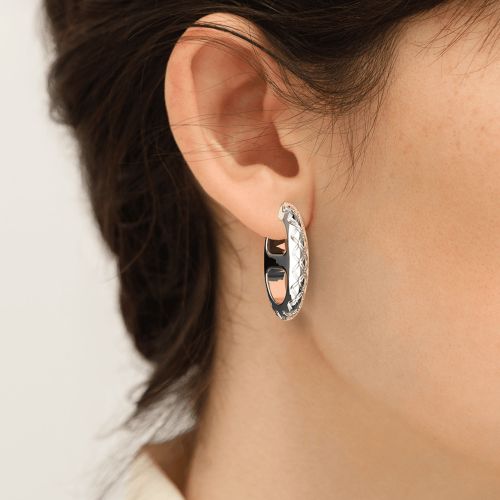 Boucles d'oreilles femme créoles LES GEORGETTES Expresso argentée 1846-200-0TU