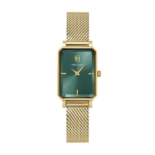 Montre Femme PIERRE LANNIER ARIANE Doré Cadran Vert Bracelet Acier milanais Doré 12 MM 006L572
