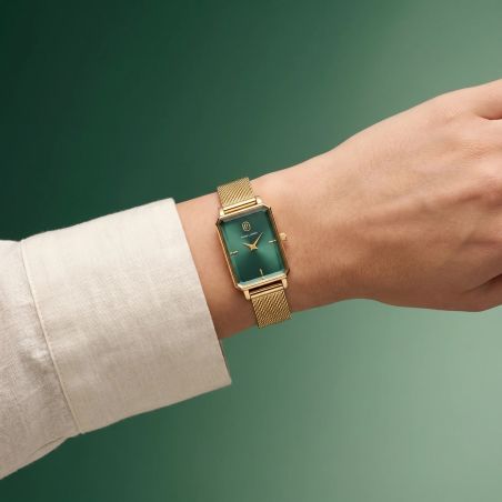 Montre Femme PIERRE LANNIER ARIANE Doré Cadran Vert Bracelet Acier milanais Doré 12 MM 006L572