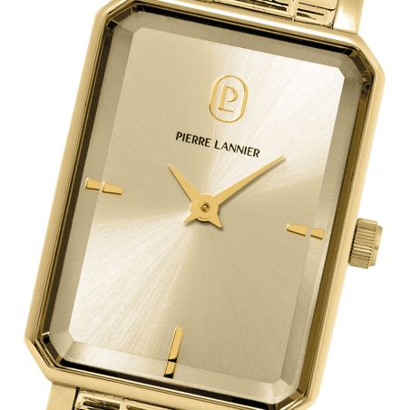 Montre femme pierre lannier ariane doré cadran doré bracelet acier doré 12 mm 007j542 – montres dorées