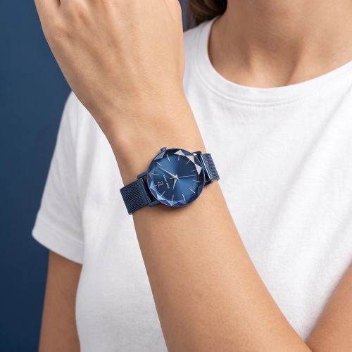 montre femme pierre lannier MULTIPLES acier bleu 