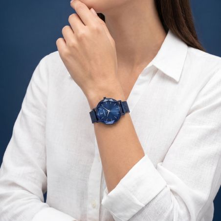 Montre femme pierre lannier multiples acier bleu  – montres françaises