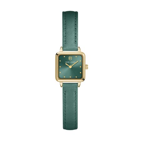 Montre quartz femme pierre lannier neora doré cadran vert bracelet cuir vert 10 mm 059h577 – montre femme chic et tendance