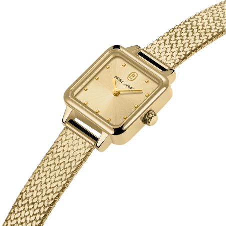 Montre quartz femme pierre lannier neora doré cadran doré bracelet acier milanais doré 10 mm 059h542 – montre femme chic et tendance