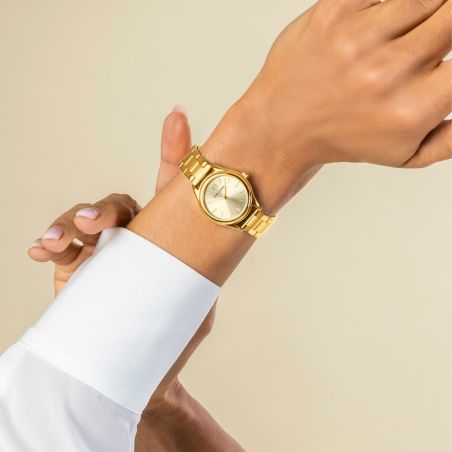 Montre femme pierre lannier pya doré cadran doré bracelet acier doré 12 m 022h542 – montre femme chic et tendance