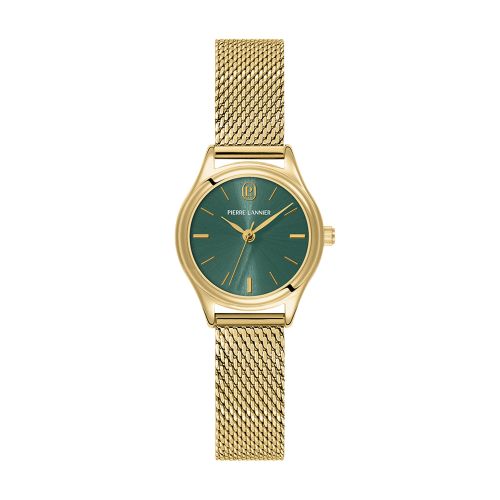 Montre Femme PIERRE LANNIER PYA Doré Cadran Vert Bracelet Acier milanais Doré 12 MM 021K572