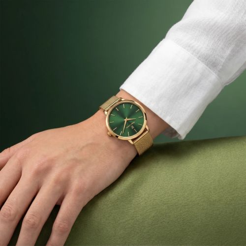 Montre Femme PIERRE LANNIER PYA Doré Cadran Vert Bracelet Acier milanais Doré 12 MM 021K572