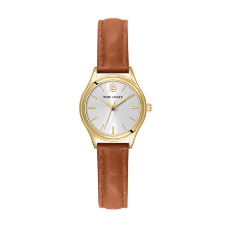 Montre femme pierre lannier pya doré cadran argenté bracelet cuir brun 12 m 021k524 – montre femme chic et tendance