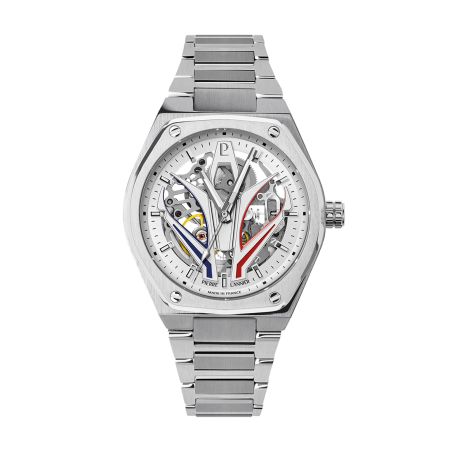Montre homme automatique pierre lannier ardent argenté cadran blanc 324d101 – montres squelettes