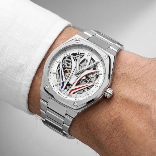 Montre Homme Automatique PIERRE LANNIER ARDENT Argenté Cadran Blanc 324D101