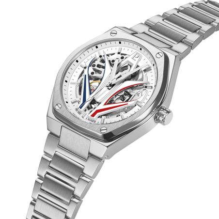 Montre homme automatique pierre lannier ardent argenté cadran blanc 324d101 – montres squelettes