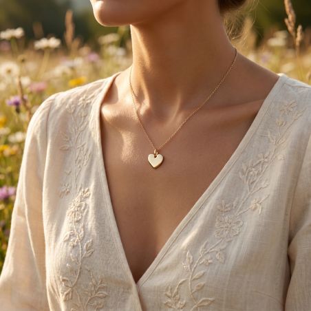 Pendentif femme coeur EDORA Echo plaqué or EDO2880200