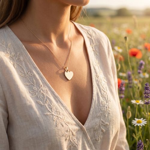 Pendentif femme coeur EDORA Echo plaqué or EDO2865200