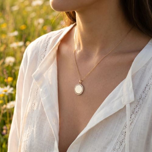 Pendentif femme EDORA Echo plaqué or et oxydes EDO2785510