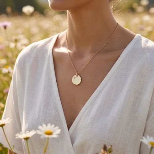 Pendentif femme EDORA Echo plaqué or et oxyde EDO2782710