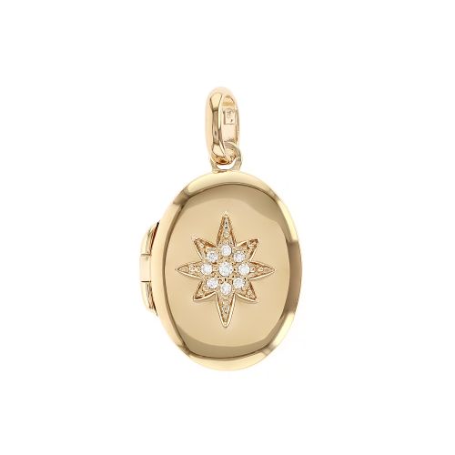 Pendentif Porte-photo Femme EDORA Echo Plaqué Or et Oxydes EDO2779610