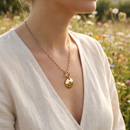 collier femme EDORA Echo plaqué or EDO922047