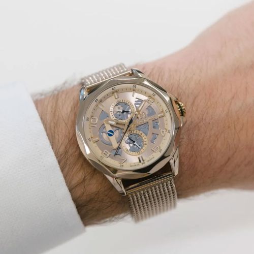 montre homme automatique MONTIGNAC origine acier doré MOW1304