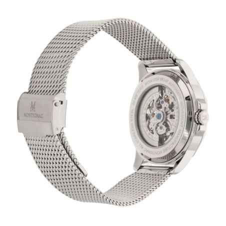 Montre homme automatique montignac origine acier gris mow1004 – montres squelettes
