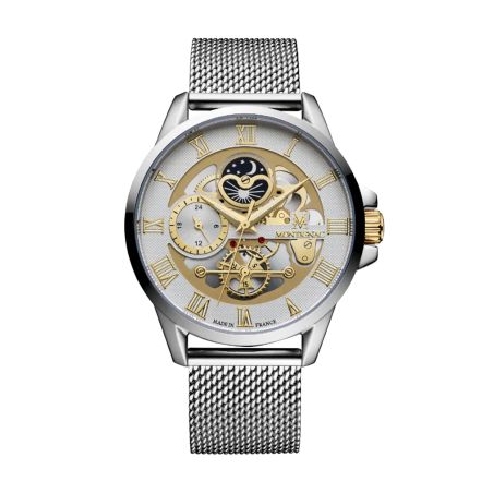 Montre homme montignac origine acier gris mow610 – montres squelettes