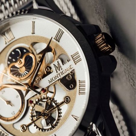 Montre homme montignac origine acier gris mow610 – montres squelettes